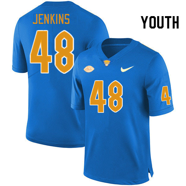 Youth #48 Lorenzo Jenkins Pitt Panthers College Football Jerseys Stitched Sale-Royal